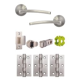 Jigtech Condor Passage Door Pack Satin Chrome - JTB71220