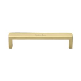 Heritage Brass Cabinet Pull Wide Metro Design 128mm CTC Polished Brass Finish