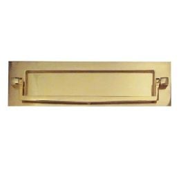 Jedo Postal Knocker 250x76mm Polished Brass - By Frelan Hardware - JV80PB