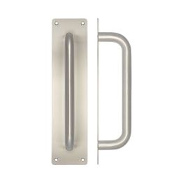 Stainless Steel Pull Handles w/ Plate 225x19mm Satin Stainless Steel - By Frelan Hardware - JSS1601