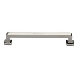 Heritage Brass Cabinet Pull Square Vintage Design 203mm CTC Polished Nickel Finish