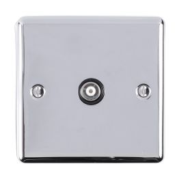 Eurolite Enhance Decorative TV Socket Polished Chrome
