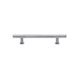 Heritage Brass Cabinet Pull T-Bar Design with 16mm Rose 101mm CTC Satin Chrome Finish