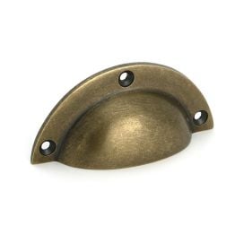 Burnished Brass 4" Plain Drawer Pull