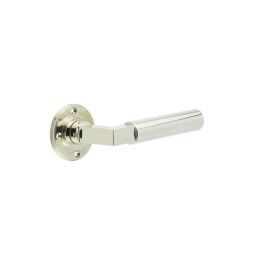 Westminster Door Handles No Rose Polished Nickel - By Frelan Hardware - BUR30PN