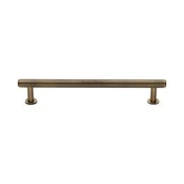 Heritage Brass Cabinet Pull Knurled Design with 16mm Rose 160mm CTC Antique Brass finish
