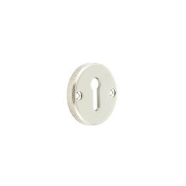 Burlington Westbourne Knurled Standard Keyway Escutcheon Polished Nickel - By Frelan Hardware - BUR182PN