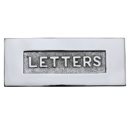 Heritage Brass Embossed Letterplate Polished Chrome finish