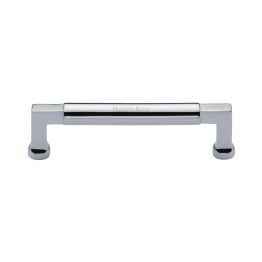 Heritage Brass Cabinet Pull Bauhaus Design 128mm CTC Polished Chrome Finish