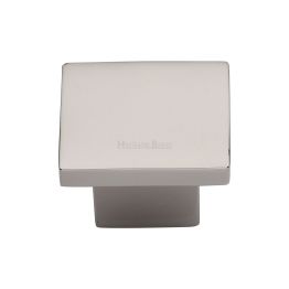 Heritage Brass Cabinet Knob Classic Square Design 32mm Polished Nickel finish