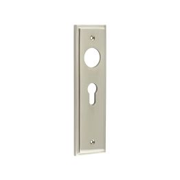 Burlington II Lever Plate Choices Euro Satin Nickel - By Frelan Hardware - BUR454SN