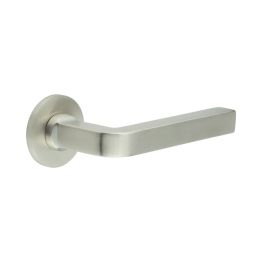 CR-104 Satin Stainless Steel  Fixed Dead Round Rose Door Handle - By Frelan Hardware - CR-104A3SSS