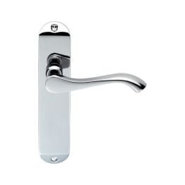 Andros Lever On Latch Backplate - Polished Chrome