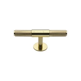 Heritage Brass Cabinet Knob Knurled Fountain Design 90mm Polished Brass finish