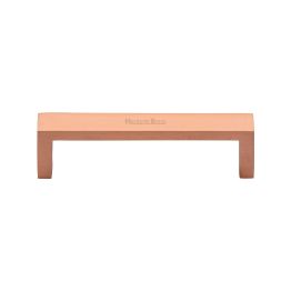 Heritage Brass Cabinet Pull Wide Metro Design 101mm CTC Satin Rose Gold Finish