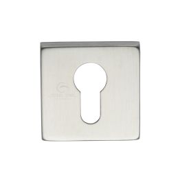 Square Euro&nbsp;Escutcheon Satin Finish