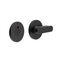 CR-803 Black Thumb Turn & Lock Round Rose w/ Indicator - By Frelan Hardware - CR-803AJ7MB