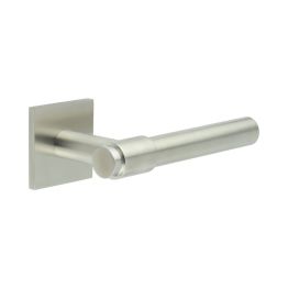CR-103 Satin Stainless Steel  Fixed Dead Square Rose Door Handle - By Frelan Hardware - CR-103B3SSS
