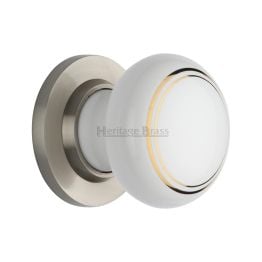 Gold Line Knob with Satin Nickel base