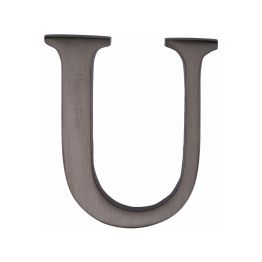 Heritage Brass Alphabet U Pin Fix 51mm (2") Matt Bronze Finish