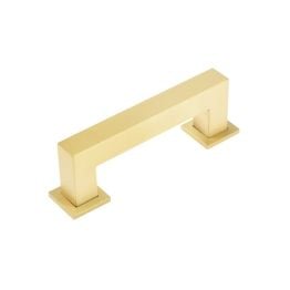 Burlington Trafalgar Square Cabinet Handles 96mm Satin Brass - By Frelan Hardware - BUR210SB