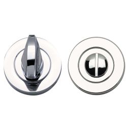 Jedo Designer Turns & Releases 50mm Round Rose no Indicator 50x10mm Polished Chrome - By Frelan Hardware - JV422PC
