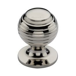 Heritage Brass Cabinet Knob Beehive Design 32mm Polished Nickel finish
