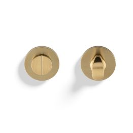 Valli Turn & Release Screw-on Round Rosette - Satin Brass PVD
