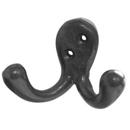 Antique Double Robe Hooks Black - By Frelan Hardware - JAB79