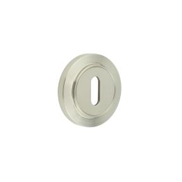 Burlington Standard Keyway Escutcheons Chamfered Rose Satin Nickel - By Frelan Hardware - BUR-60SN-72SN