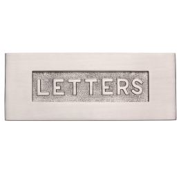 Heritage Brass Embossed Letterplate Satin Nickel finish