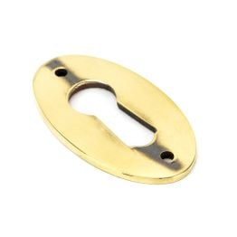 Aged Brass Oval Escutcheon