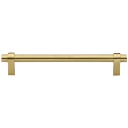 Heritage Brass Cabinet Pull Industrial Design 256mm CTC Satin Brass Finish