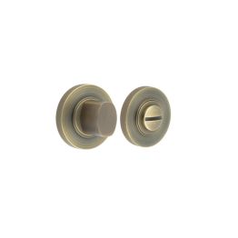 Burlington Turns & Releases Inner 3 Knurled Rose Antique Brass - By Frelan Hardware - BUR-81AB-55AB
