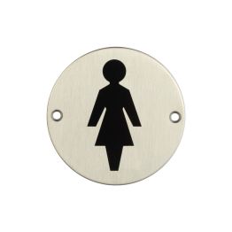 Stainless Steel Female Symbol 75mm Satin Stainless Steel - By Frelan Hardware - JS103SSS