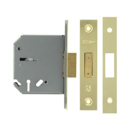 Jedo 3 Lever Deadlocks 76mm Polished Brass - By Frelan Hardware - JL1093PB