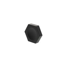 Millhouse Brass Pennington Hexagonal Finger Pull Cabinet Knob Handle - Matt Black
