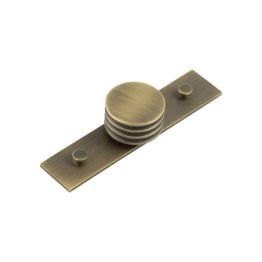 Sturt Cupboard Knobs 40mm Plain Antique Brass - By Frelan Hardware - HOX-440AB-5090AB