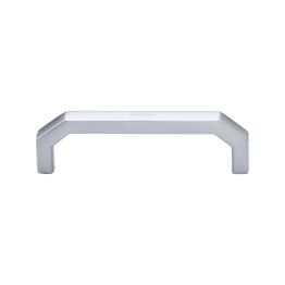 Heritage Brass Cabinet Pull Hex Angular Design 101mm CTC Satin Chrome Finish
