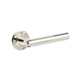 Richmond Polished Nickel Lever on Rose Door Handles - Roses Sold Separately - By Frelan Hardware - BUR45PN