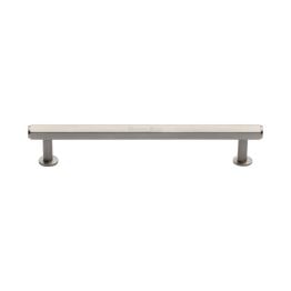 Heritage Brass Cabinet Pull Hexagon Design with 16mm Rose 160mm CTC Satin Nickel finish