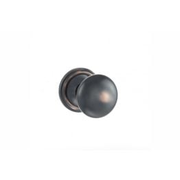 Old English Harrogate Solid Brass Mushroom Mortice Knob on Concealed Fix Rose - Antique Copper