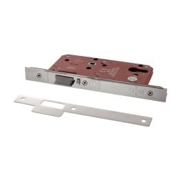 Atlantic DIN Night Latch 60mm backset - Polished Stainless Steel