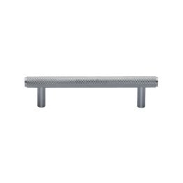 Heritage Brass Cabinet Pull Complete Knurl Design 96mm CTC Satin Chrome finish