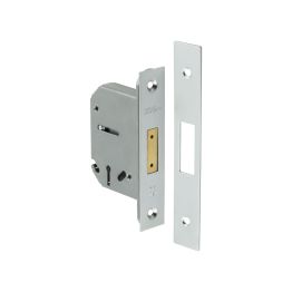Jedo 3 Lever Deadlocks 65mm Satin Chrome - By Frelan Hardware - JL1092SC