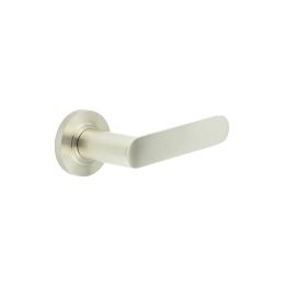 Kensington Door Handles Knurled Rose Satin Nickel - By Frelan Hardware - BUR25KIT317