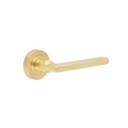 Jet Door Handle in Satin Brass - By Frelan Hardware - JV600SB