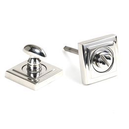 Polished Marine SS (316) Round Thumbturn Set (Square)