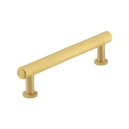 Burlington Piccadilly Knurled Cabinet Handles 128mm Satin Brass - By Frelan Hardware - BUR411SB