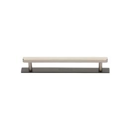 Heritage Brass Cabinet Pull Hexagonal Design with Plate 96mm CTC Matt Bronze/Satin Nickel Finish